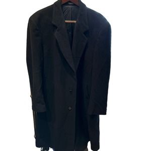 Men’s Di Silver Wool / Cashmere Blend Top Coat